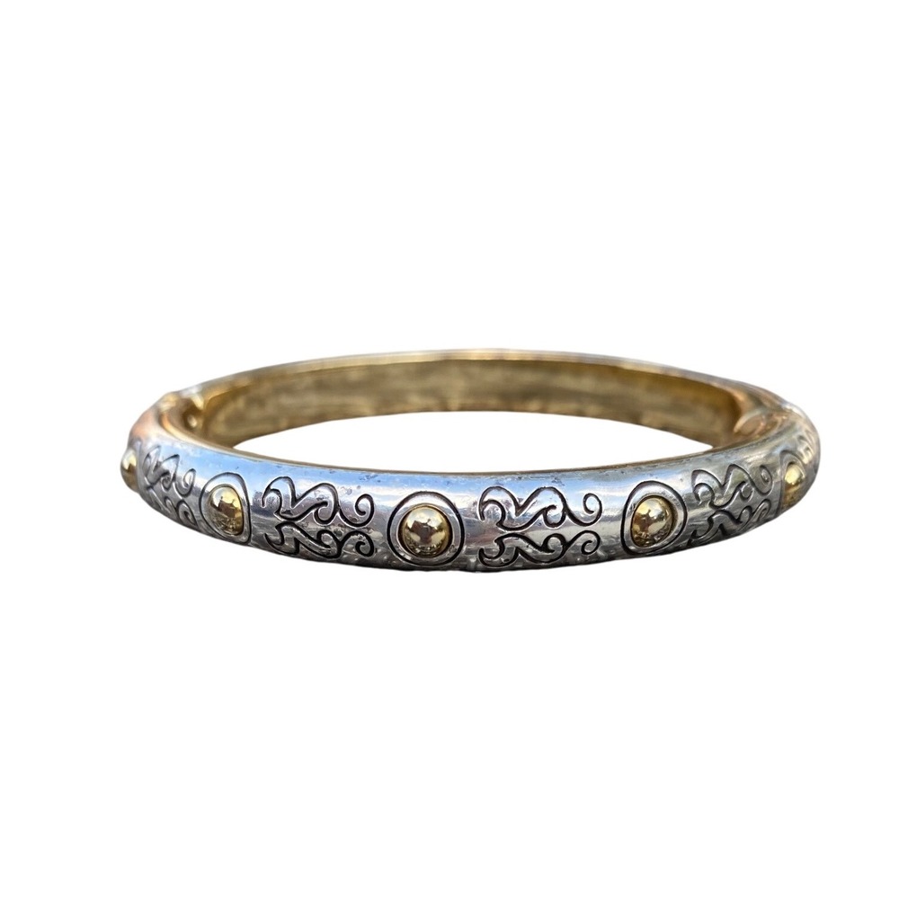 Brighton Aries gold and silver Tone Ornate Bangle Bracelet with Filigree